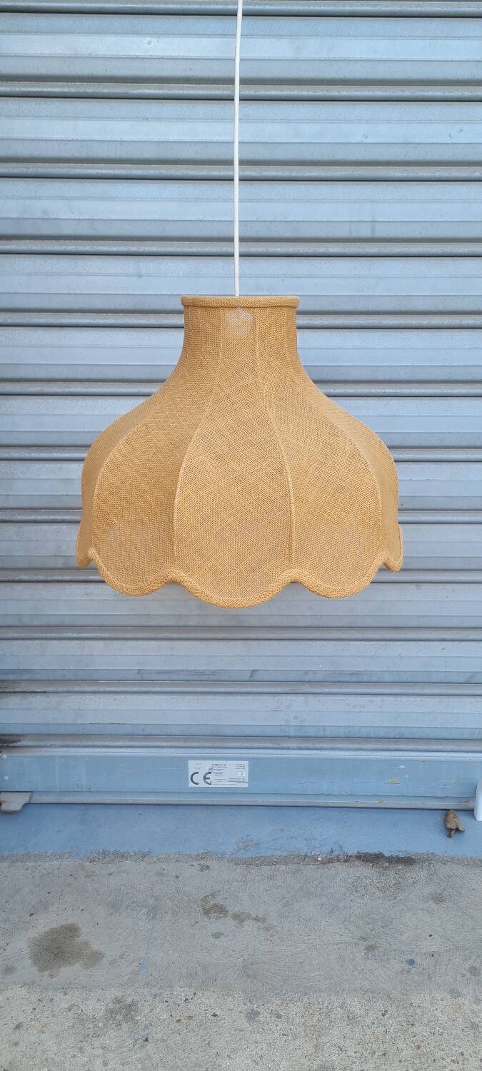 Burlap hanging lamp