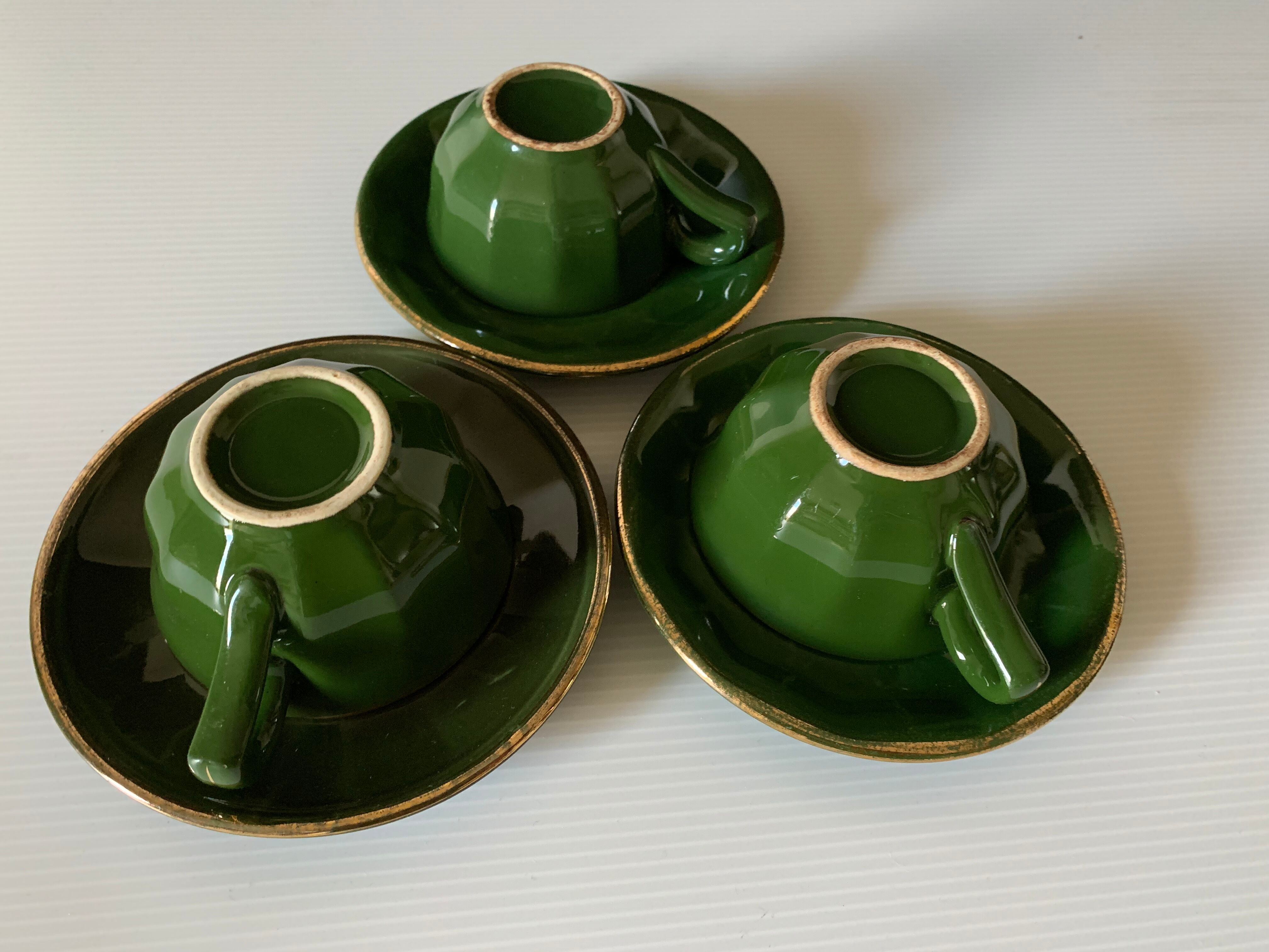 Lot de 3 tasses café vintage