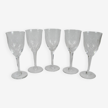 5 crystal stemware