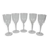 5 crystal stemware
