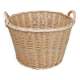 Antique Large Light Wicker Laundry Basket