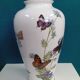Vase porcelaine années 80 décor papillons
