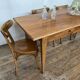 Old farmhouse table early XXth legs spindles solid wood