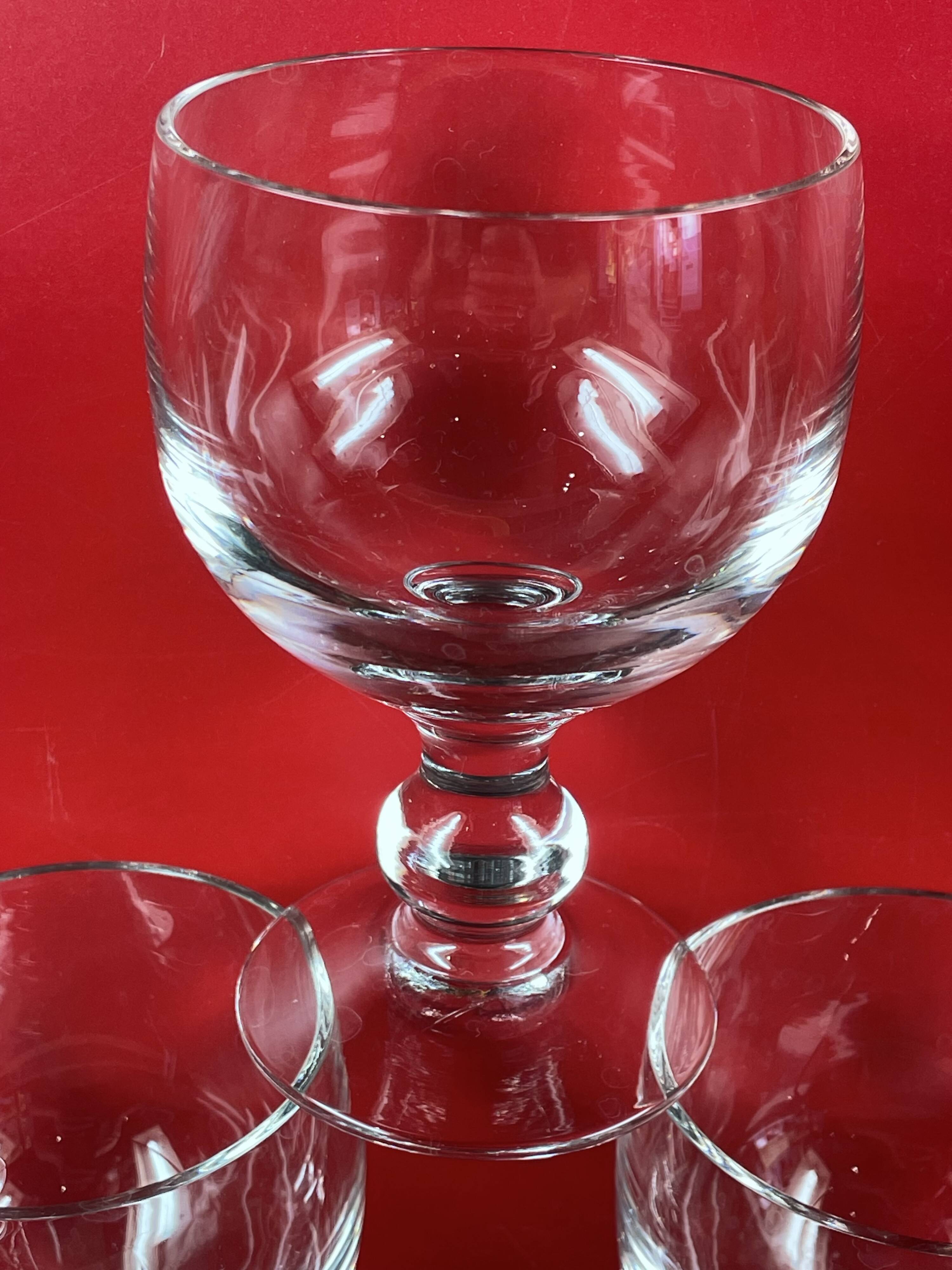 Set of 6 louis philippe style glasses 14 cm