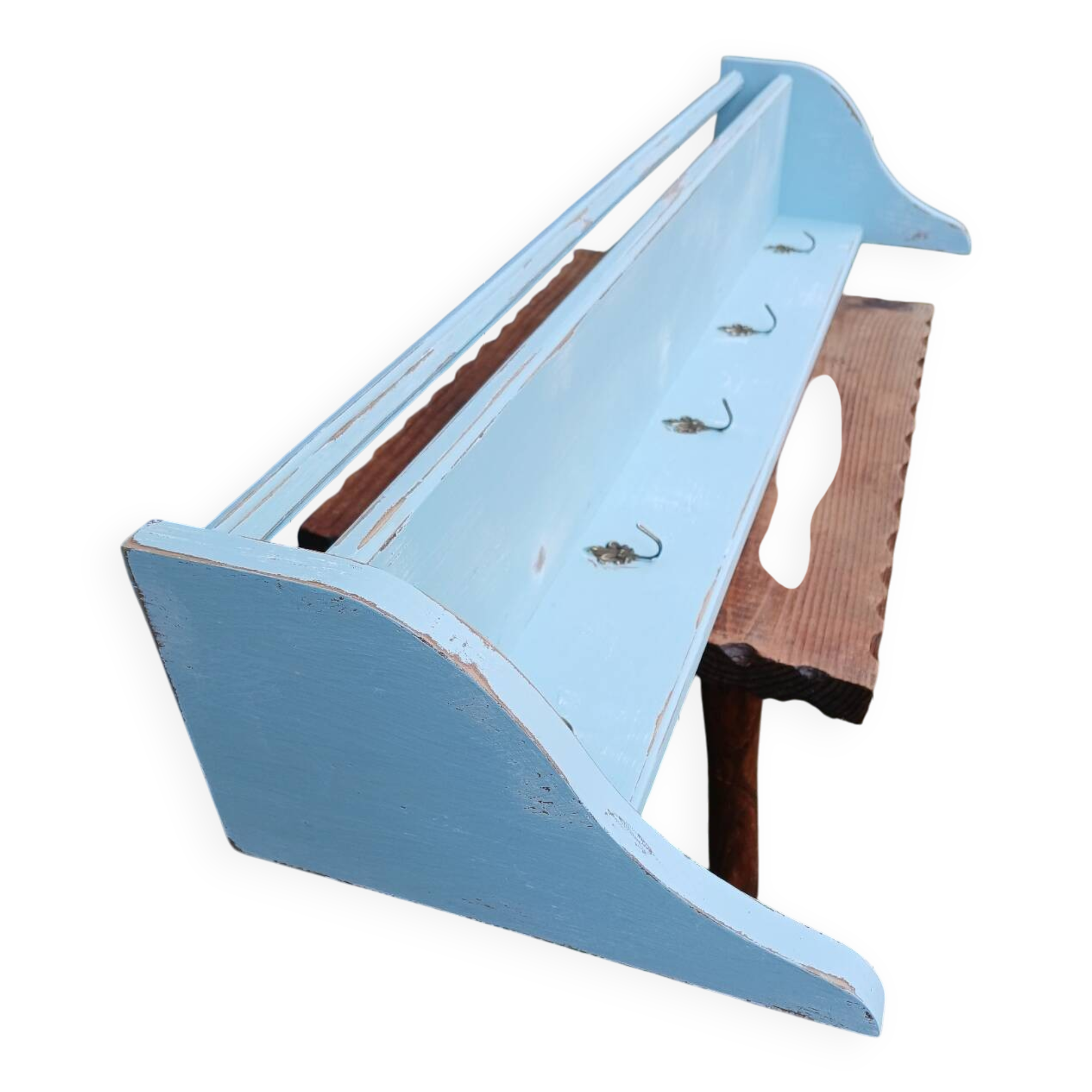 Antique wooden wall shelf