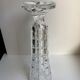 vase on feet in art deco molded crystal glass