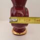 Double art deco lamp foot in bordeaux and gold ceramics