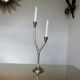 Modernist candle holder in solid bronze 1970