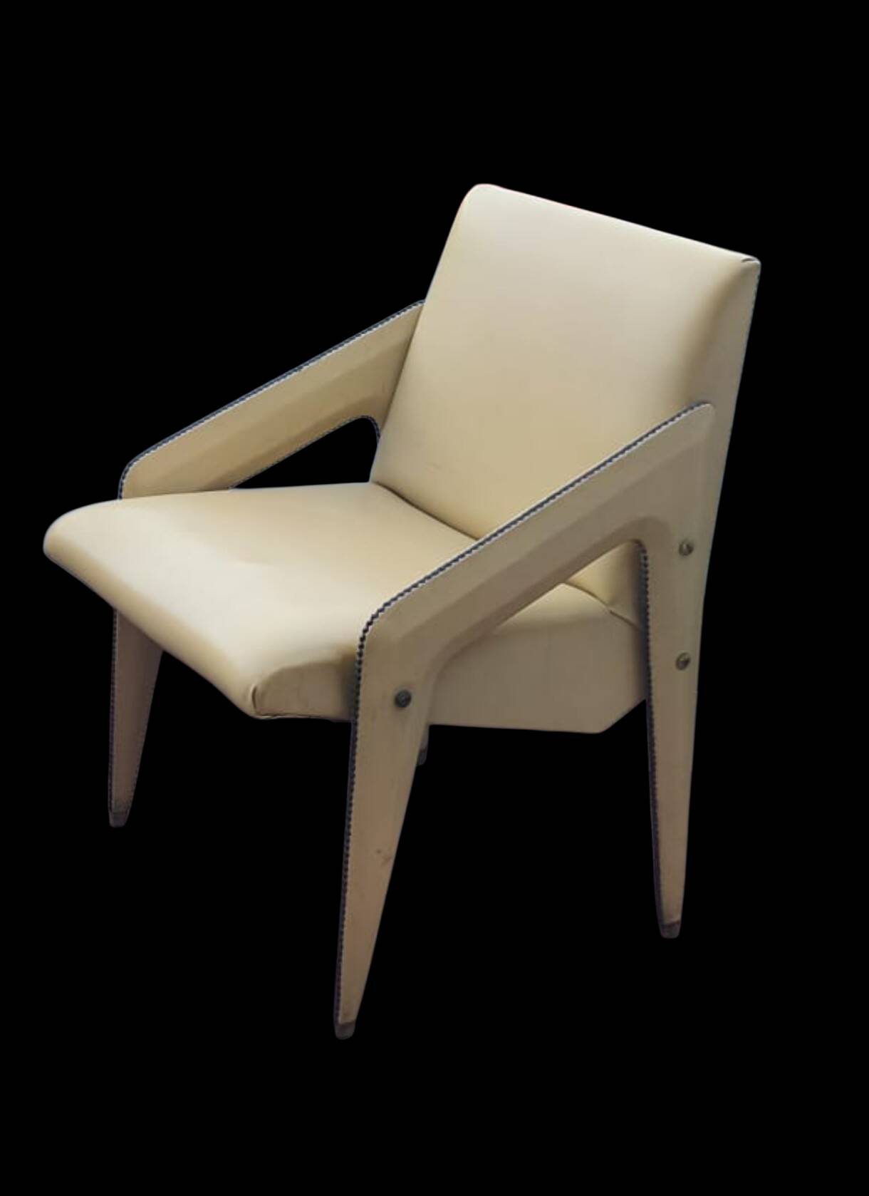 Pair of genuine leather armchairs