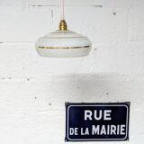 Pink and gold granite glass pendant light