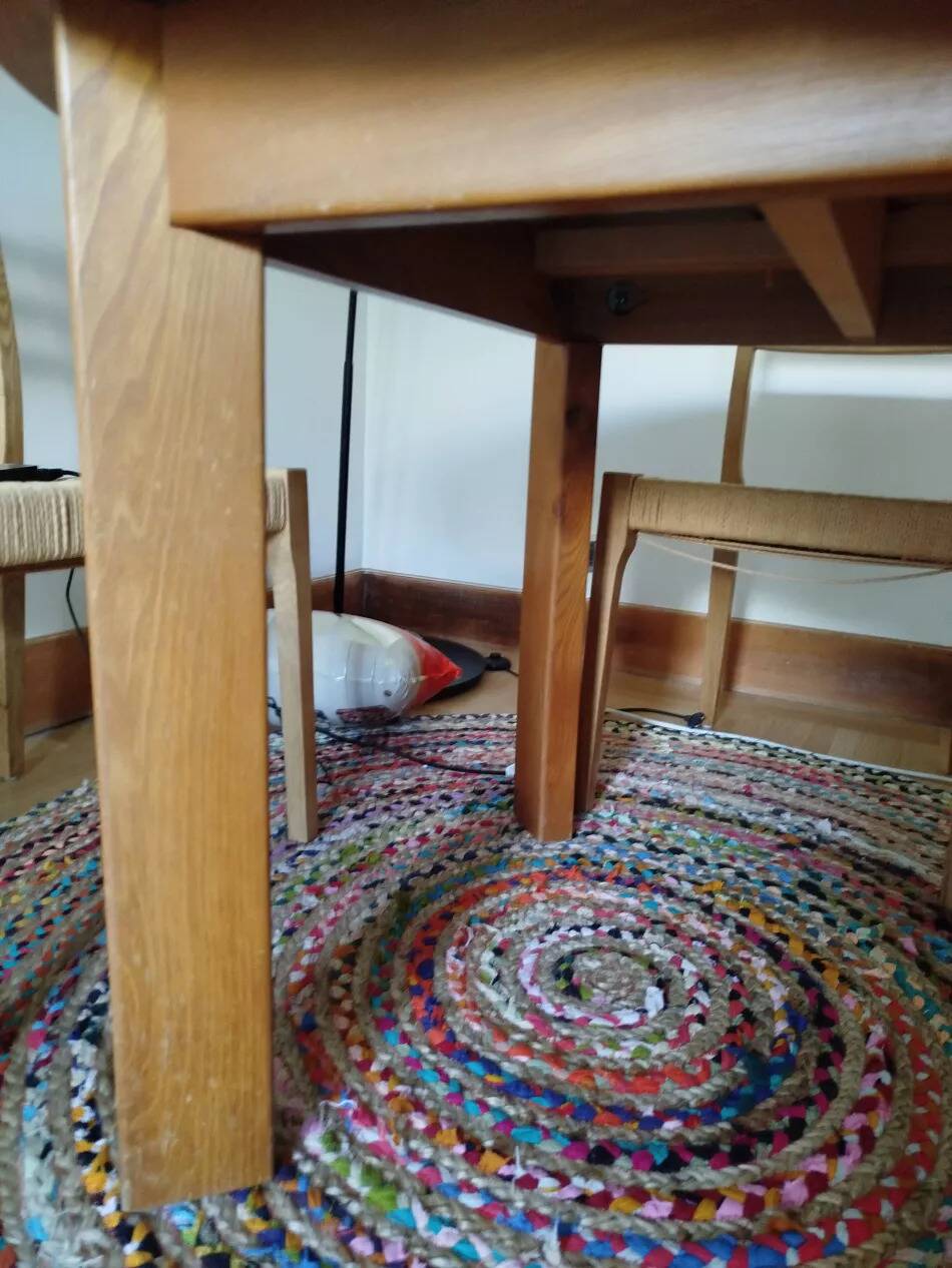 Extendable table, Maison Regain solid elm