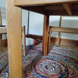 Extendable table, Maison Regain solid elm
