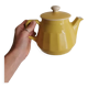Cafetière, théière vintage jaune