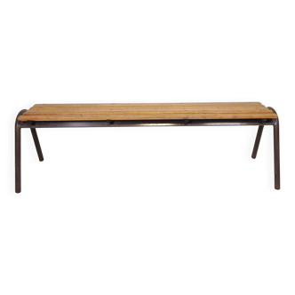 Industrial school bench, slatted bench, 1960s
