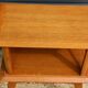 Crossed lattice bedside table veneered in oak