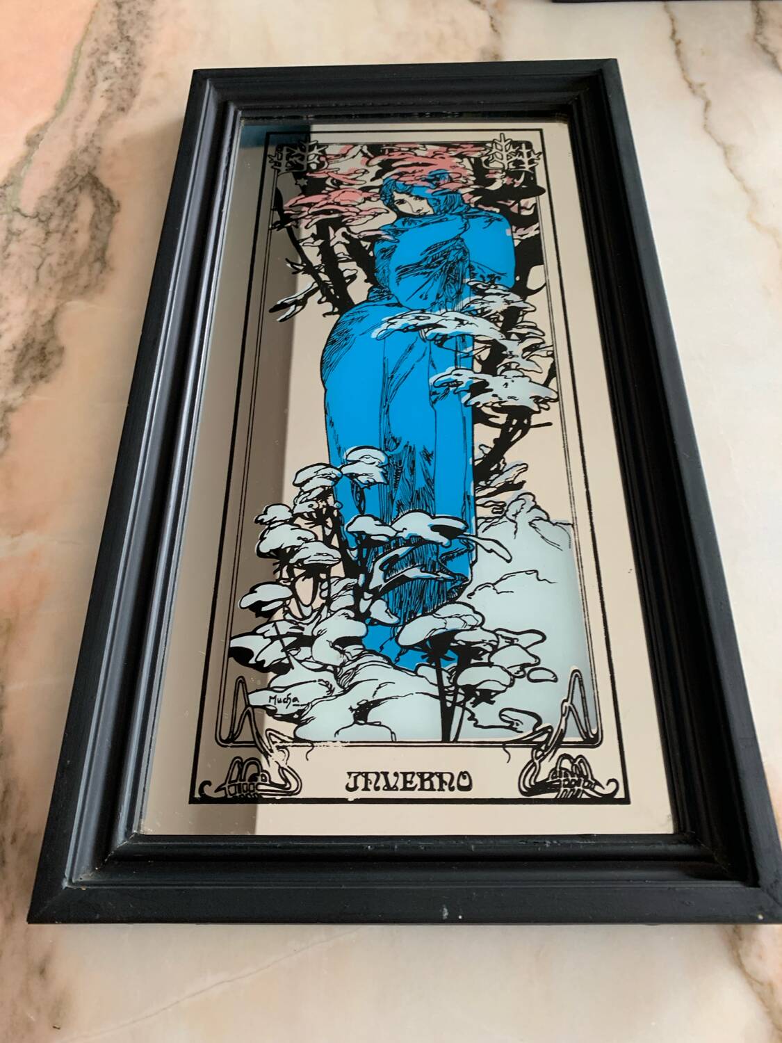 Alphonse Mucha mirrors - “The 4 seasons”