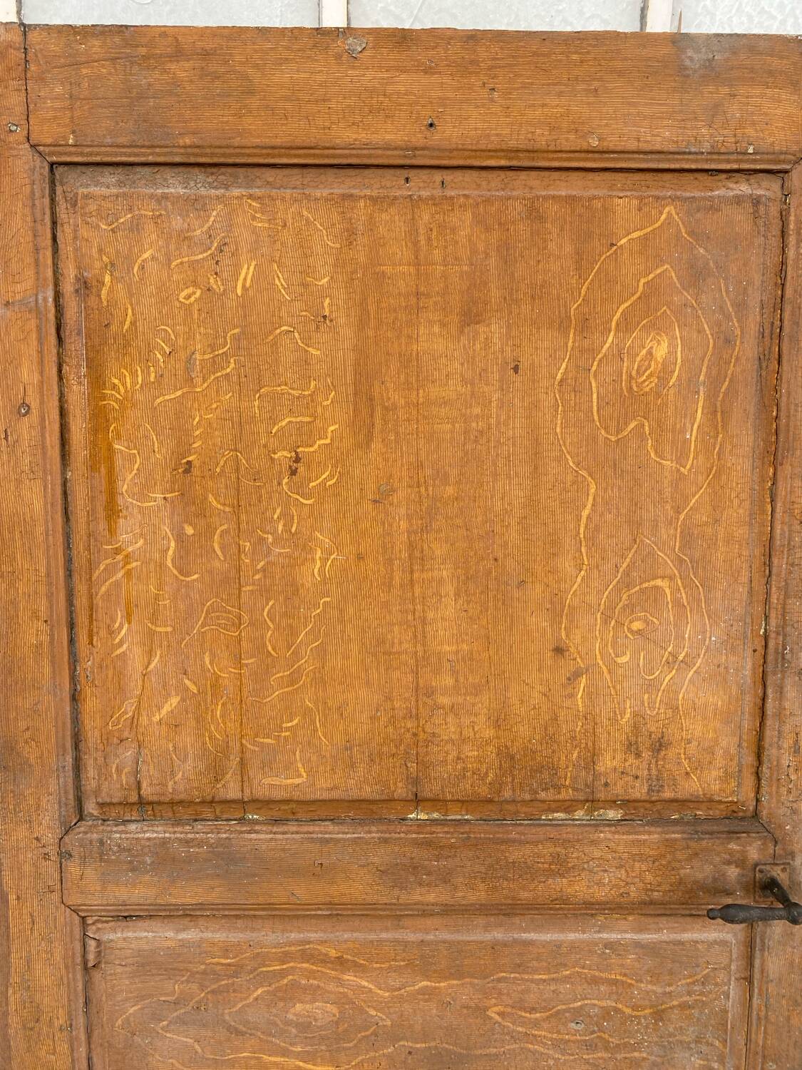 Interior door in painted fir