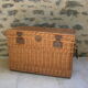 Wicker rattan trunk lined