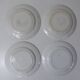 Terre de fer 4 assiettes plates fleurs althaea