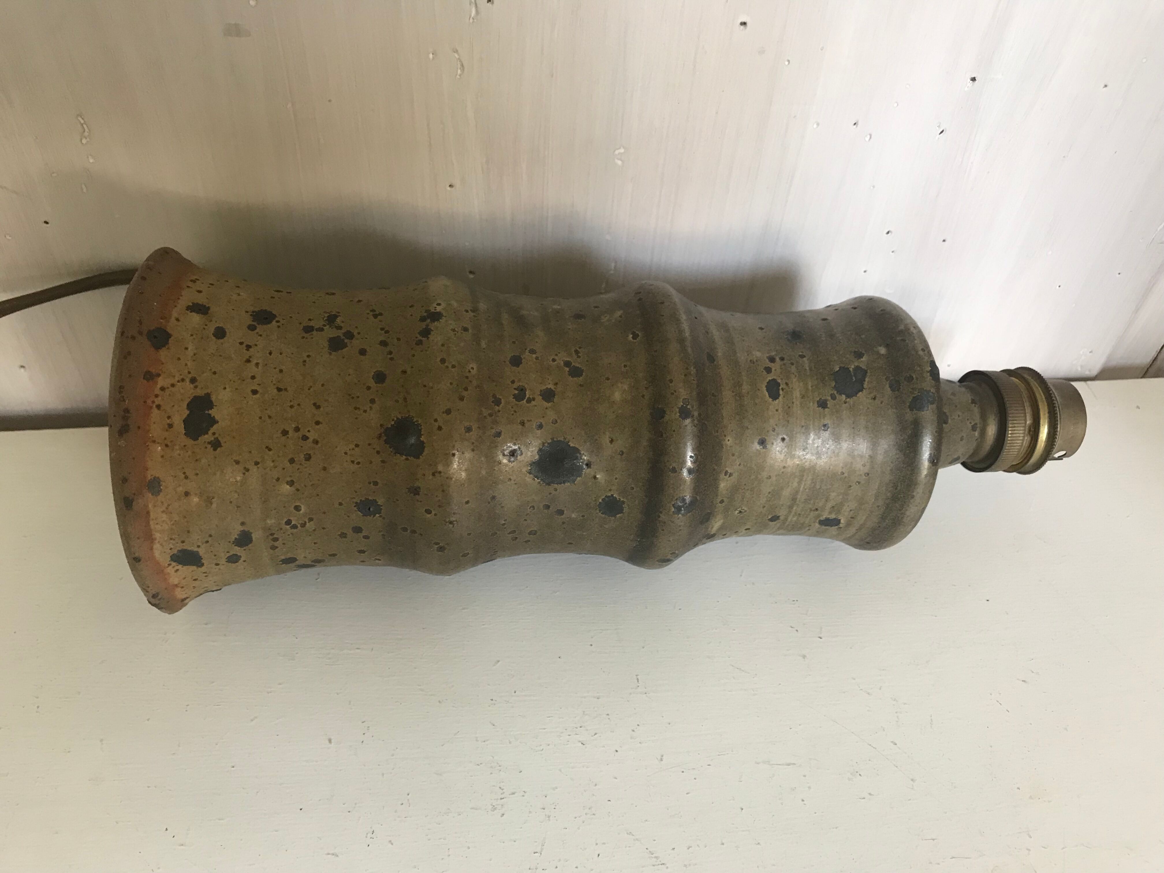 Vintage stoneware lamp