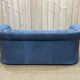 English Chesterfield 3-seater sofa in blue leather from the 1980s