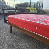Single bed, Scandinavian teak daybed with compass feet, 1960s
