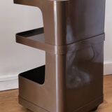Marc Held trolley on wheels for Prisunic in brown plastic 1970 Space Age Vintage