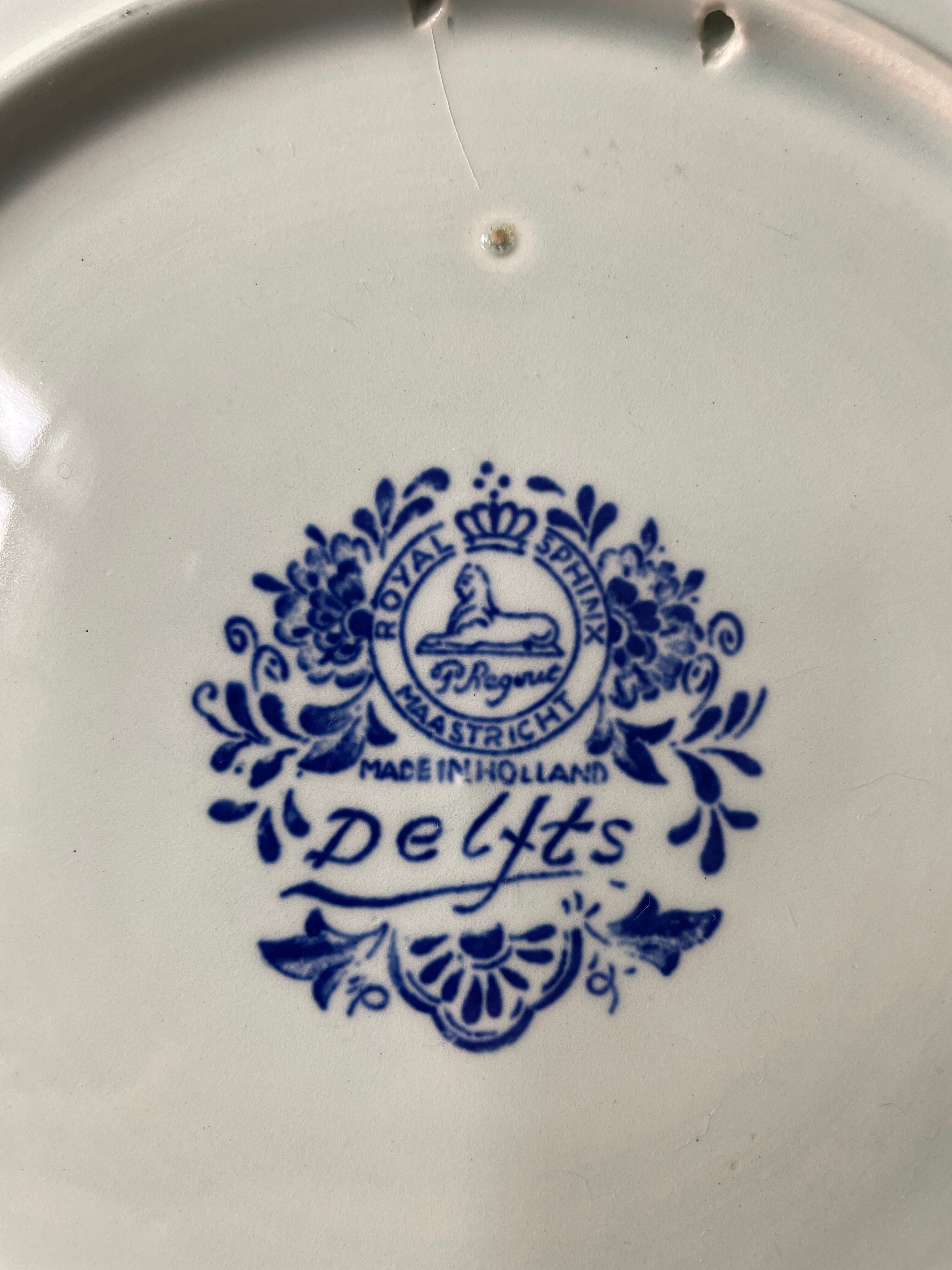 Decorative plate in Delfts earthenware