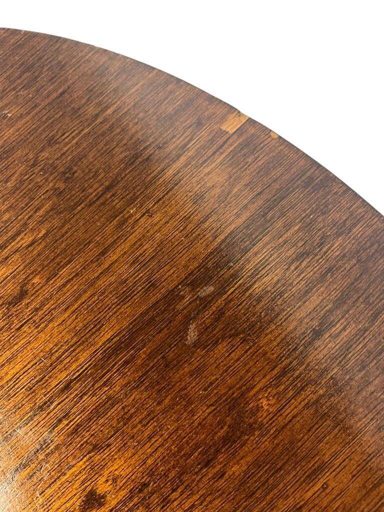 Table bistrot ronde française vintage avec cadre en fonte