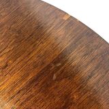 Table bistrot ronde française vintage avec cadre en fonte