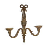 Patinated bronze wall lamp in louis XVI ribbon style