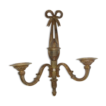 Applique en bronze patiné dans le style Louis XVI ruban