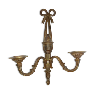 Applique en bronze patiné dans le style Louis XVI ruban
