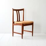 Set of 6 Scandinavian Teak Chairs with Yellow Seats
