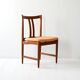 Set of 6 Scandinavian Teak Chairs with Yellow Seats
