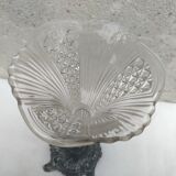 Soliflore en verre taillé