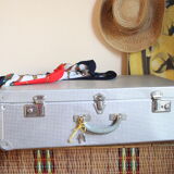 Old hammered metal suitcase