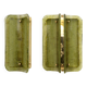 Pair of Curved, Ribbed Murano Glass and Brass Wall Sconces
