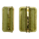 Pair of Curved, Ribbed Murano Glass and Brass Wall Sconces