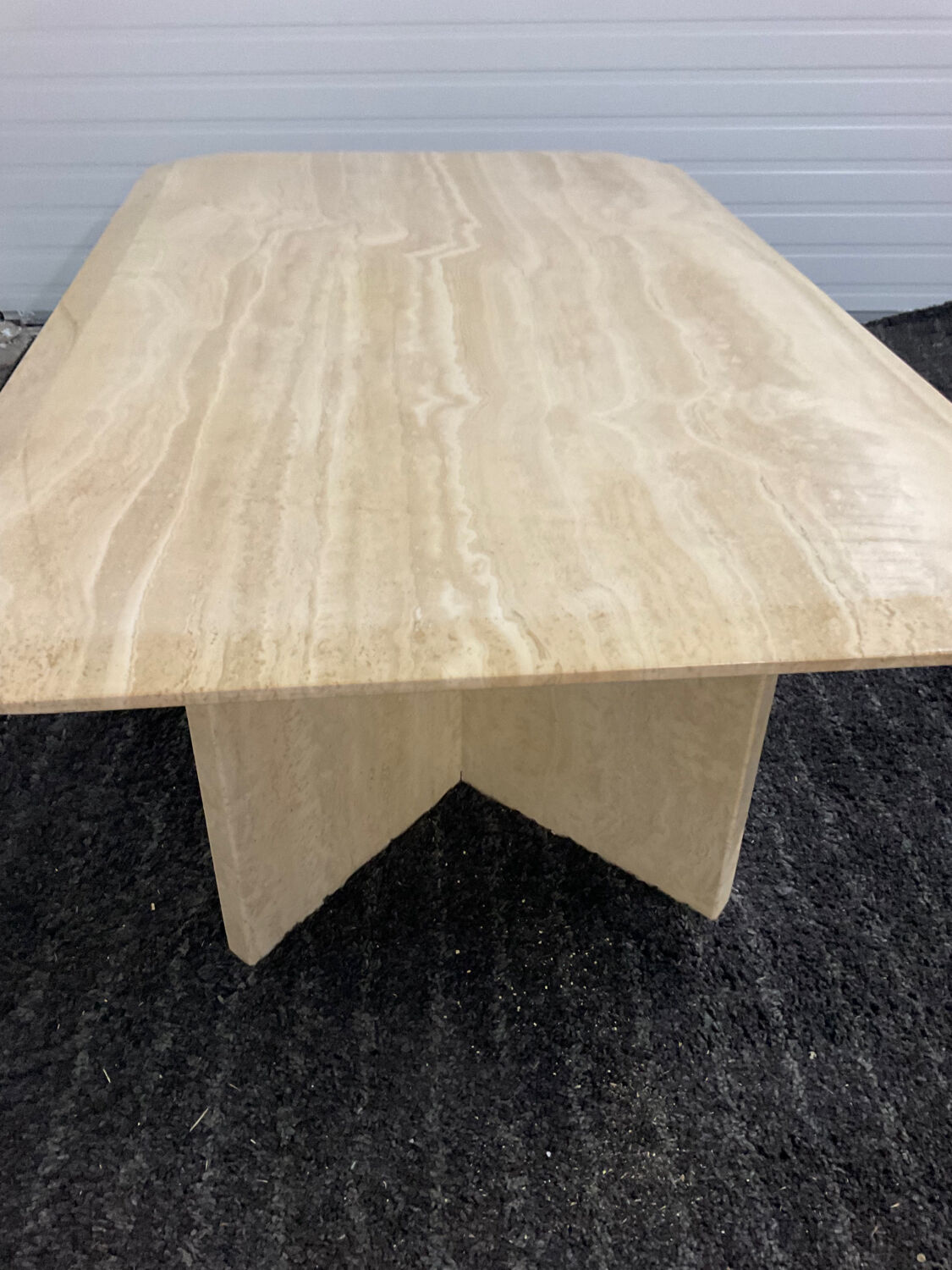 Travertine coffee table from the 70s Italy