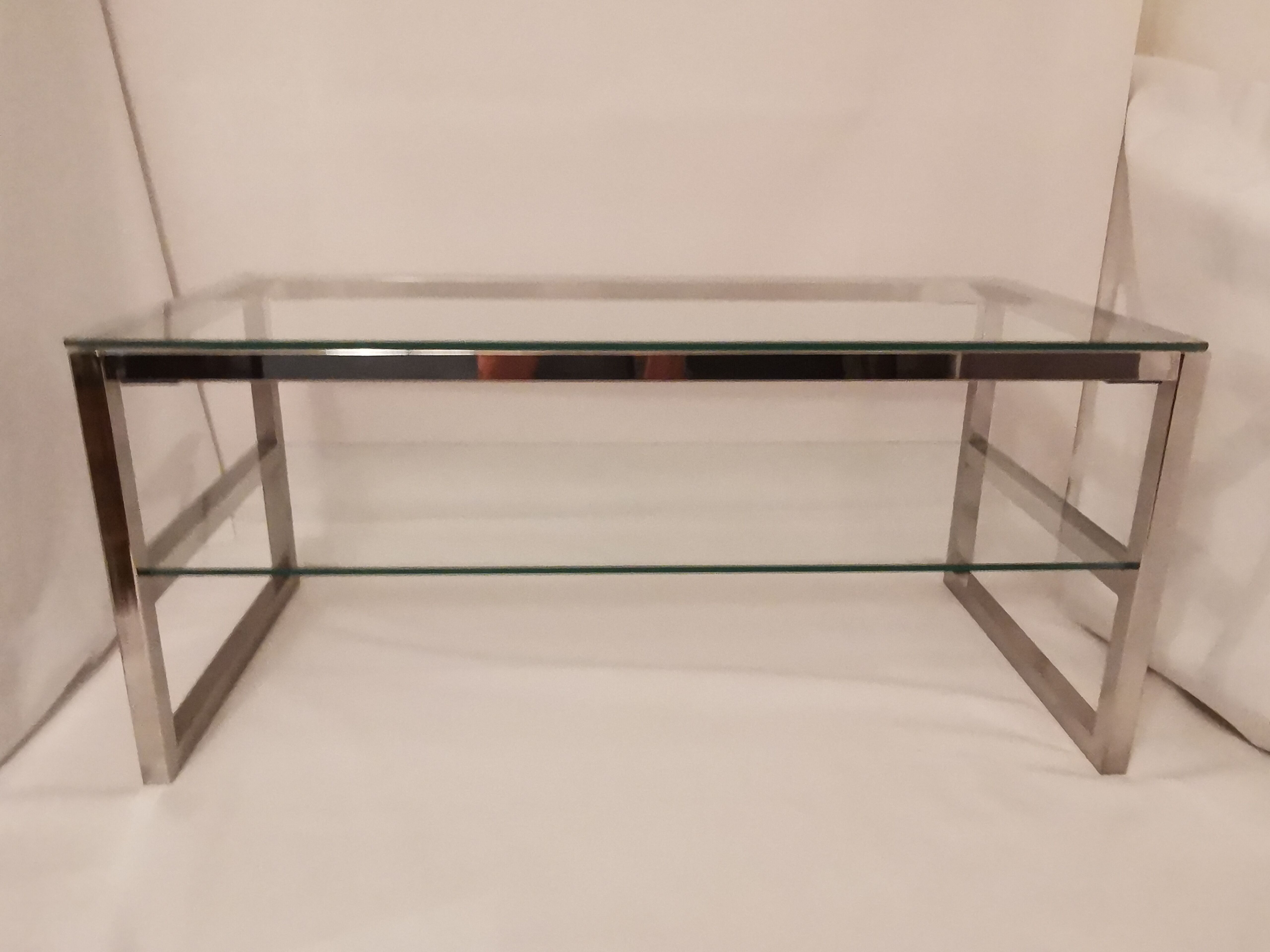 Vintage chrome coffee table