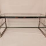Vintage chrome coffee table