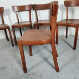 6 vintage bistro chairs, 50s/60s