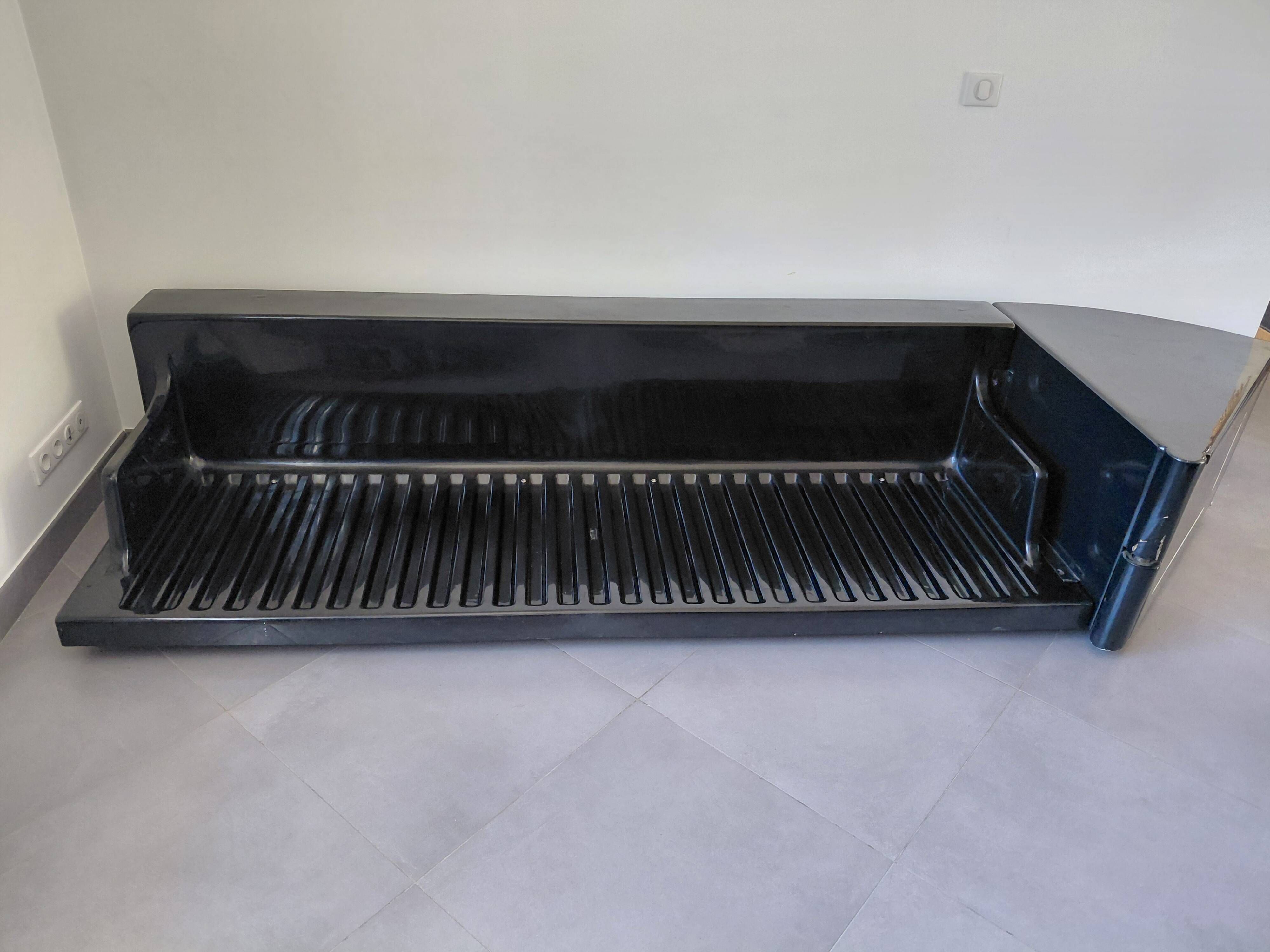 Cini Boeri - Gradual Lounge Sofa Black Leather Knoll/Gavina