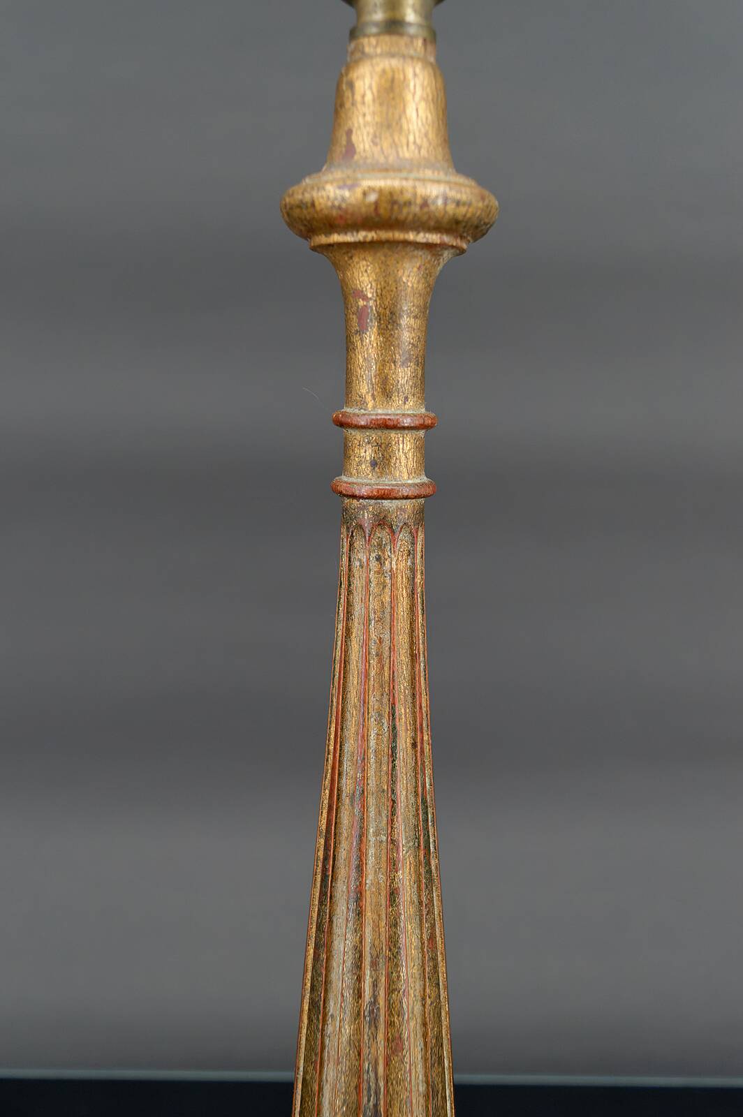 Art Deco lamp in gilded wood, France, Circa 1920