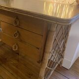 Louis Sognot rattan desk