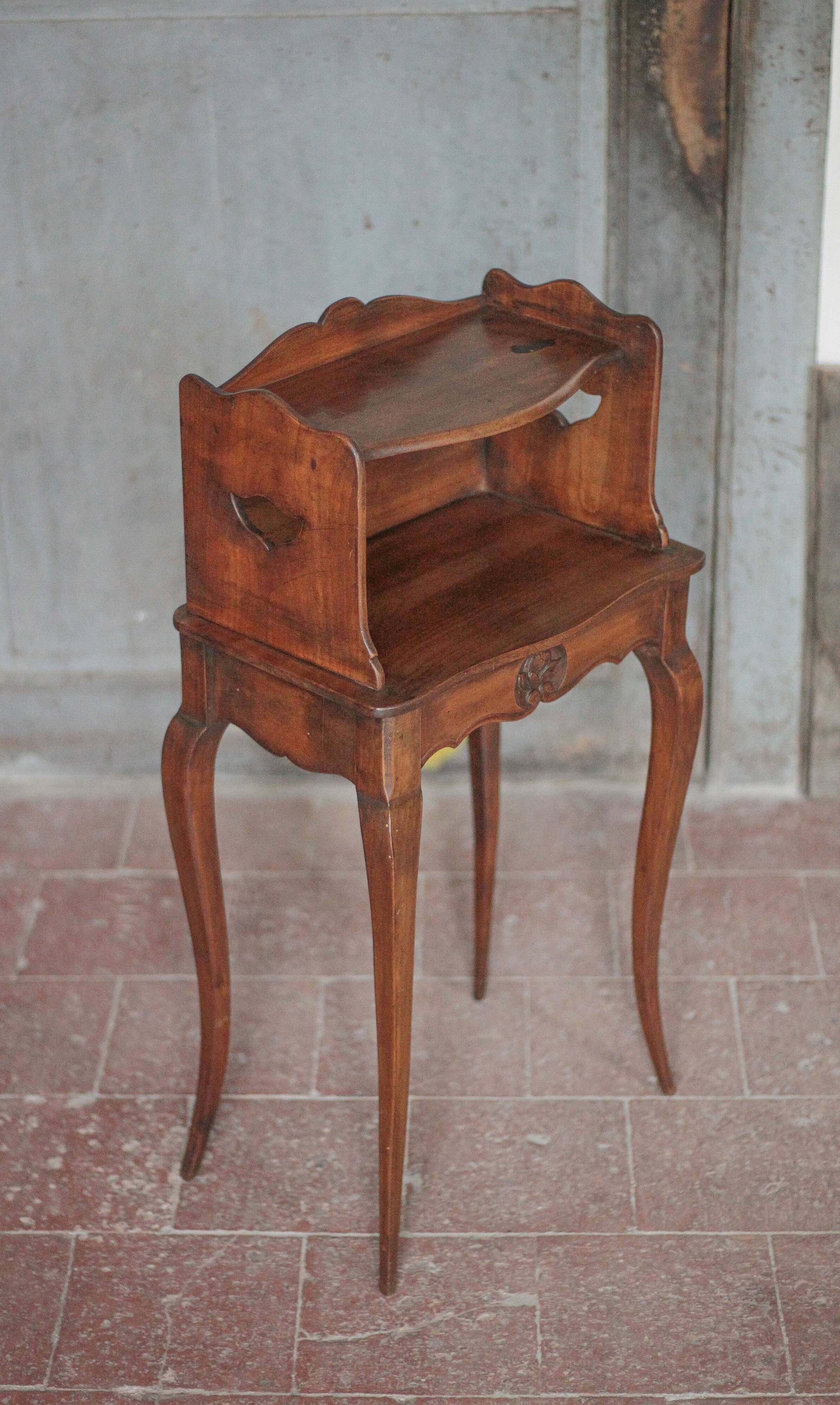 Bedside table, nightstand wood, accent furniture, antique furniture.