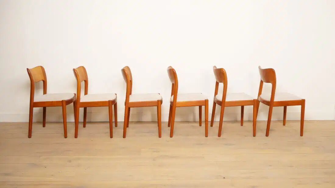 6 x dining chair | John Mortensen | Niels Koefoed | Model Ole | Teak