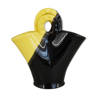 Two-tone vase by Elchinger-style Free Shape 50s / vintage / Mid-Century