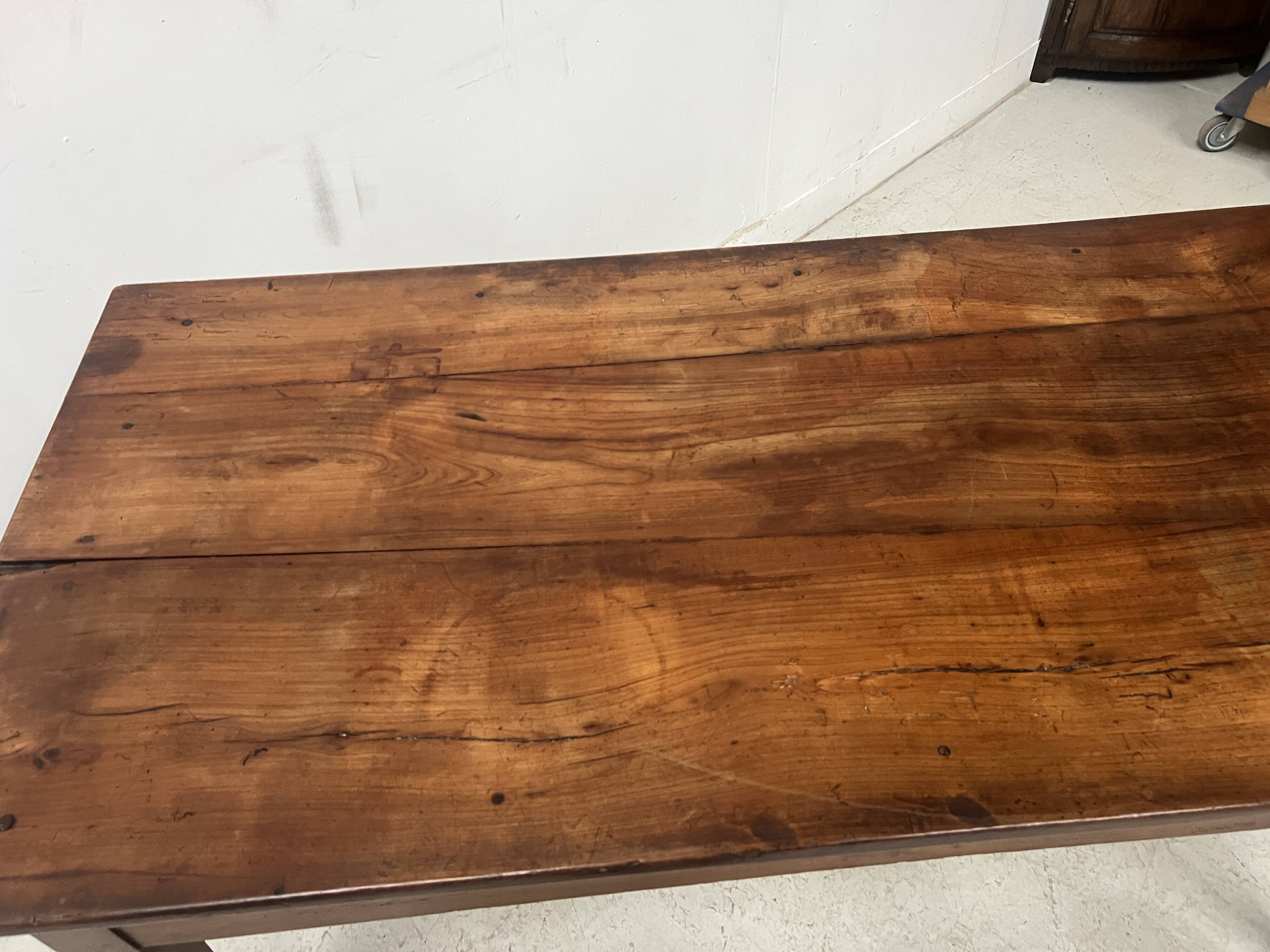 19th century cherry wood style farmhouse table